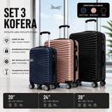 3-DIJELNI SET KOFERA ZA PUTOVANJA