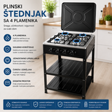 PLINSKI ŠTEDNJAK SA 4 PLAMENIKA