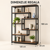DEKORATIVNI REGAL INDUSTRIJSKOG STILA "ORCHIDEA"